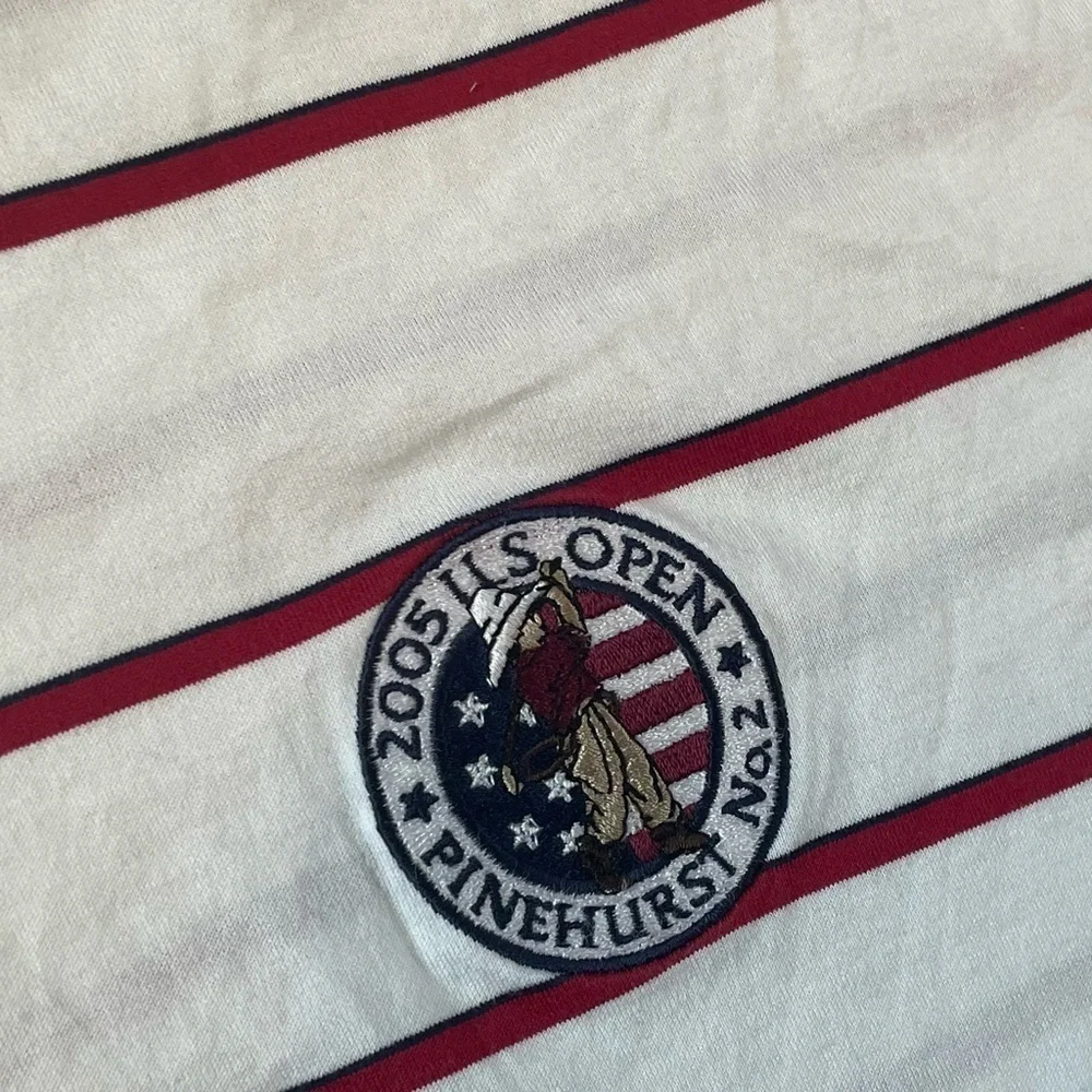 2005 U.S. Open Pinehurst Golf Club North Carolina Polo Golf Striped Shirt